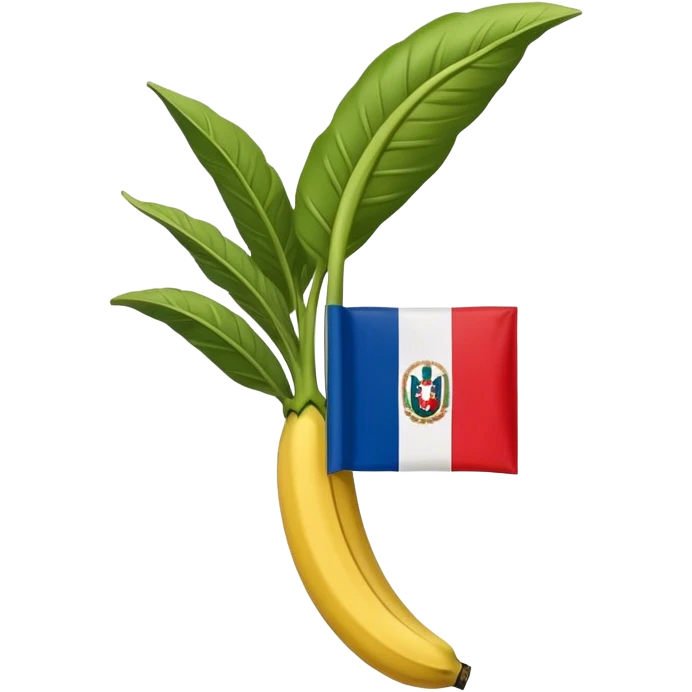 Plantain with a Dominican flag  emoji
