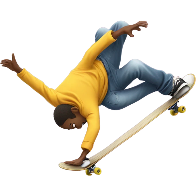 Upside down skateboarder  emoji