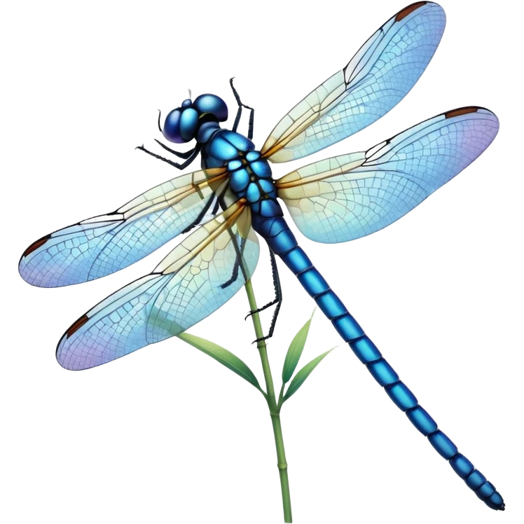 blue dragonfly emoji