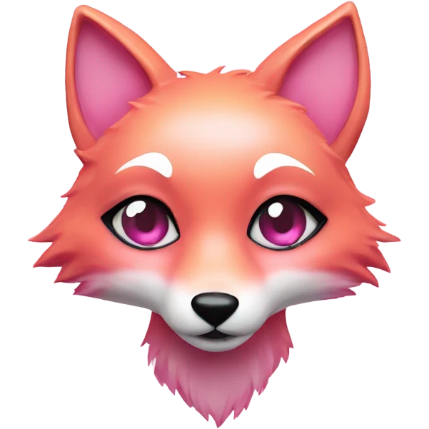 Pink fox with glitter  emoji