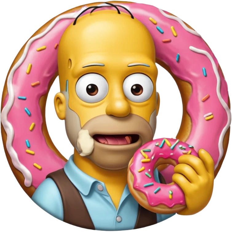hommer simpson with a donnut emoji