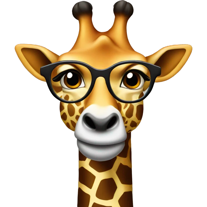 Jirafa con lentes  emoji