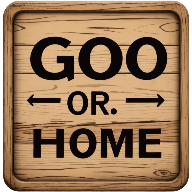 go big or go home sign emoji