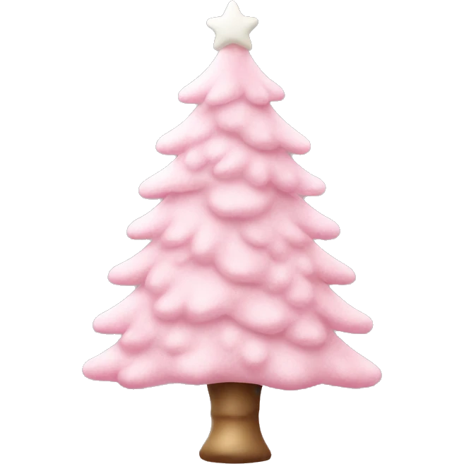 pastel pink christmas tree emoji