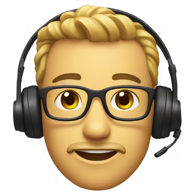 An emoji of podcaster  emoji