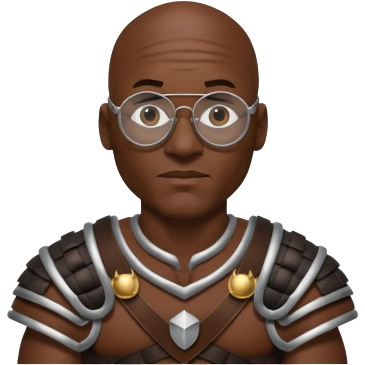 Michael Jordan, wearing gladiator cloth, big round glassed emoji