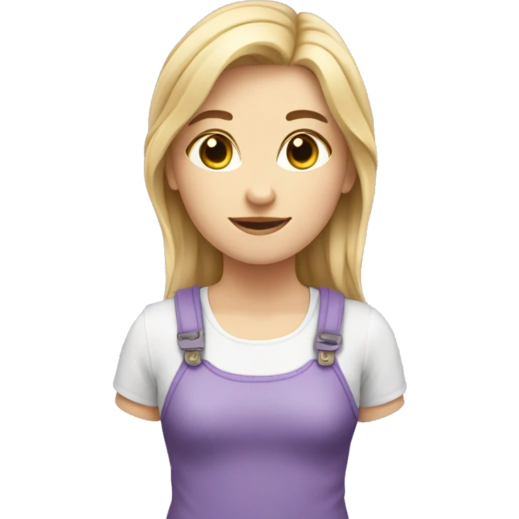Lavender girl - caucasian  emoji