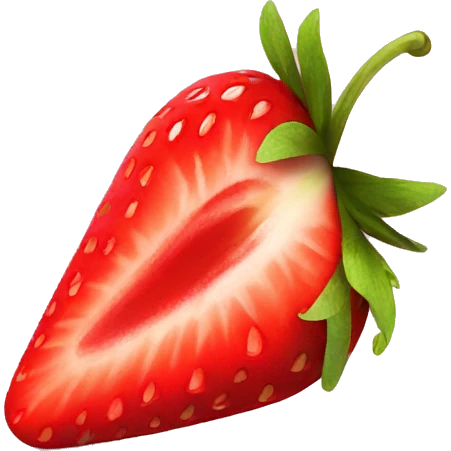sliced strawberry emoji