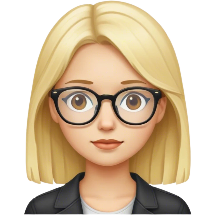 blond girl with glasses emoji