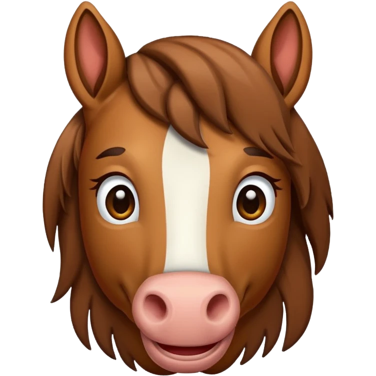 Emoji style horse face emoji