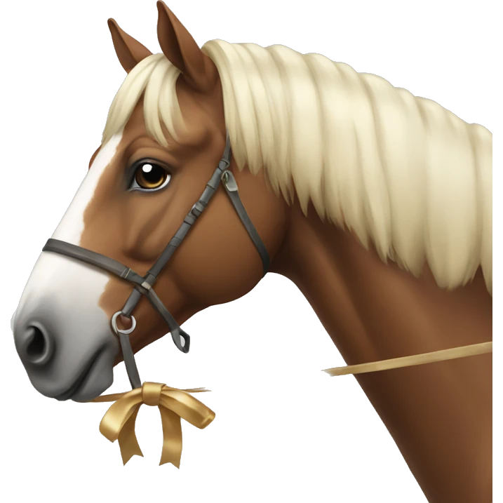 Horse with bow emoji