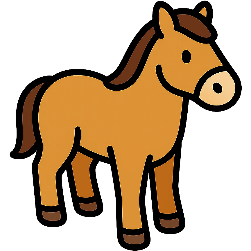 horse, isometric view emoji