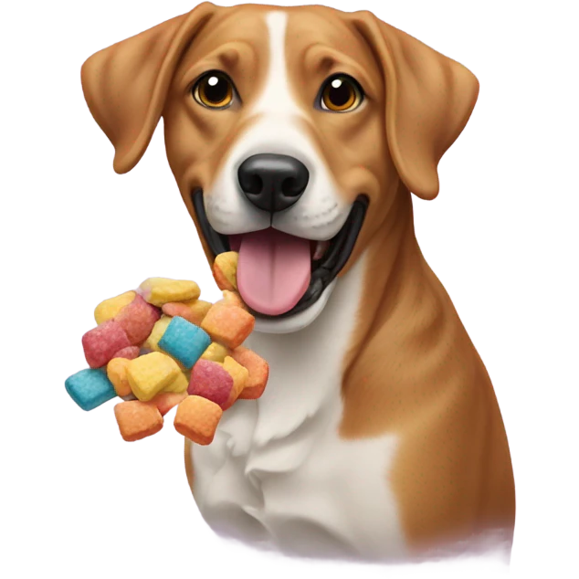 dog eating treats emoji
