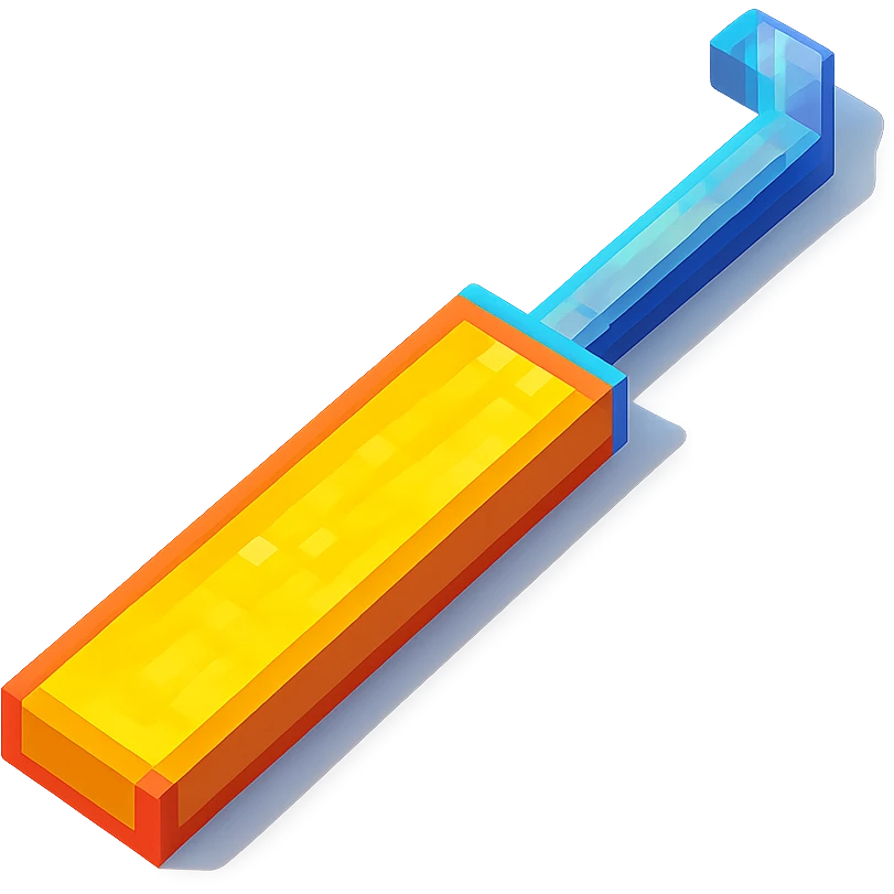 lockpick, voxel art, Minecraft look, metallic emoji