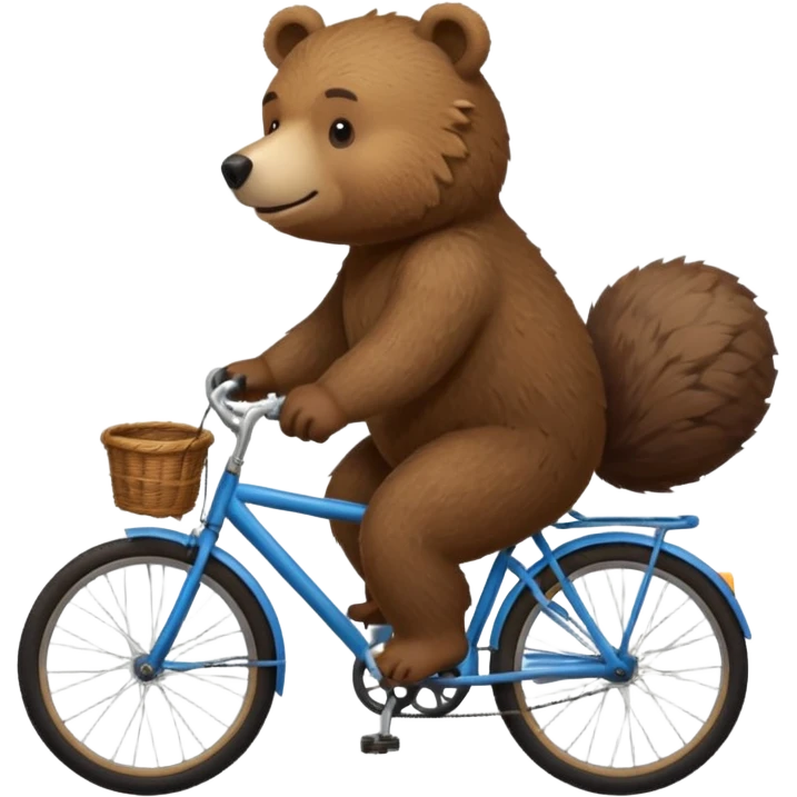 un ours à vélo emoji