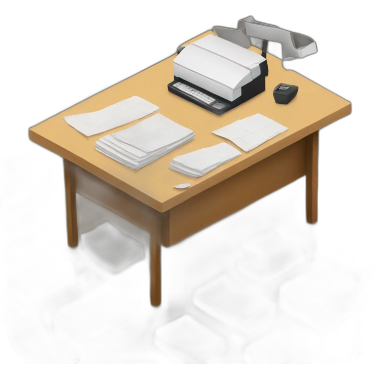 desk full of paper emoji