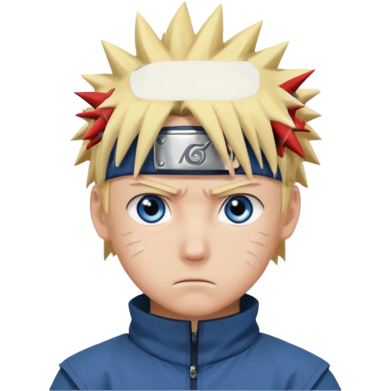 Naruto Anime style boy head emoji