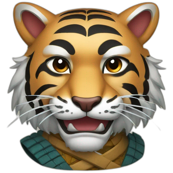 Samurai Tiger emoji