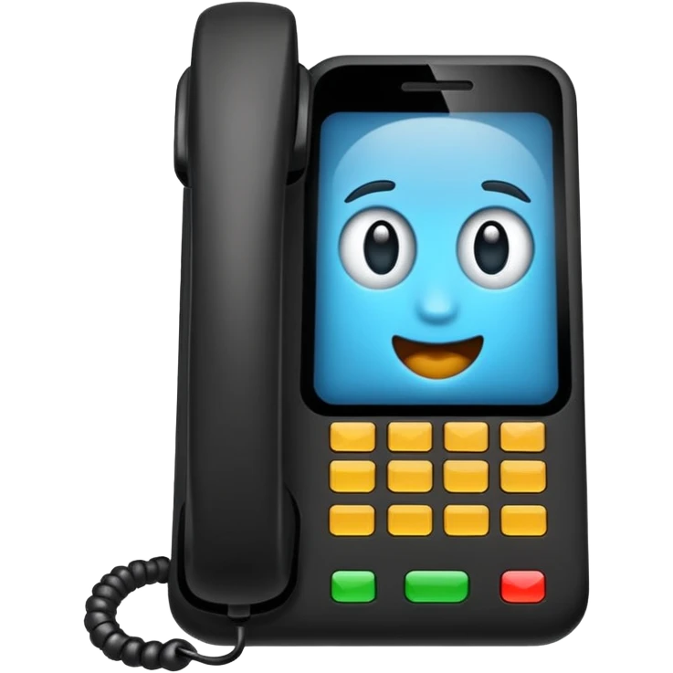 telefono con fondo negro que diga "llamada entrante" emoji