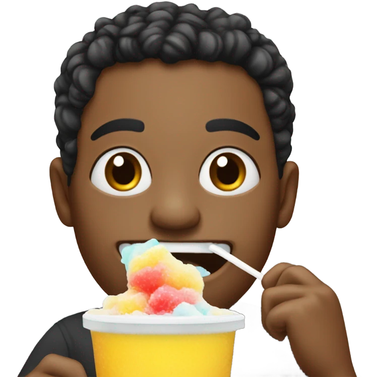 Me eating a slushie emoji