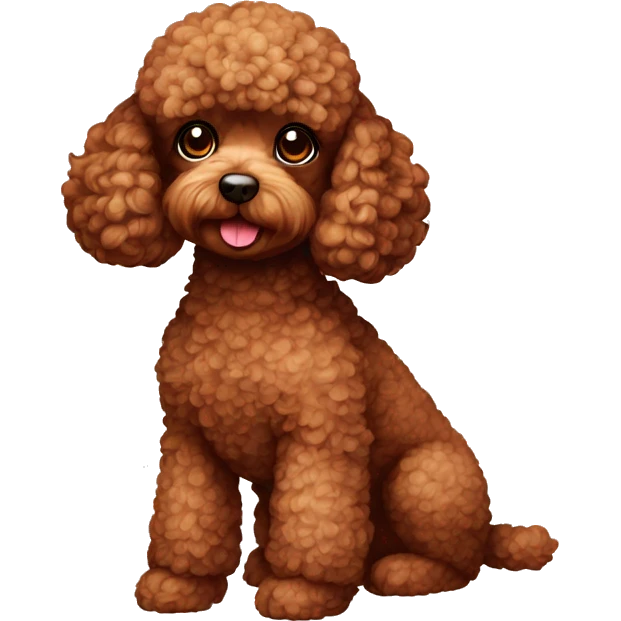 dog toy poodle red-brown emoji