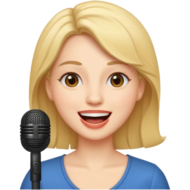 woman singing emoji