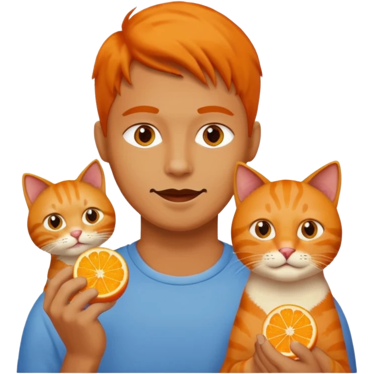 man eating orange cat emoji