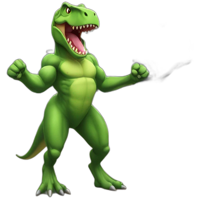 Trex at the gym emoji