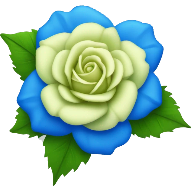 rosas azules con espinas y tallos verdes emoji