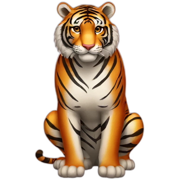 tiger in love emoji