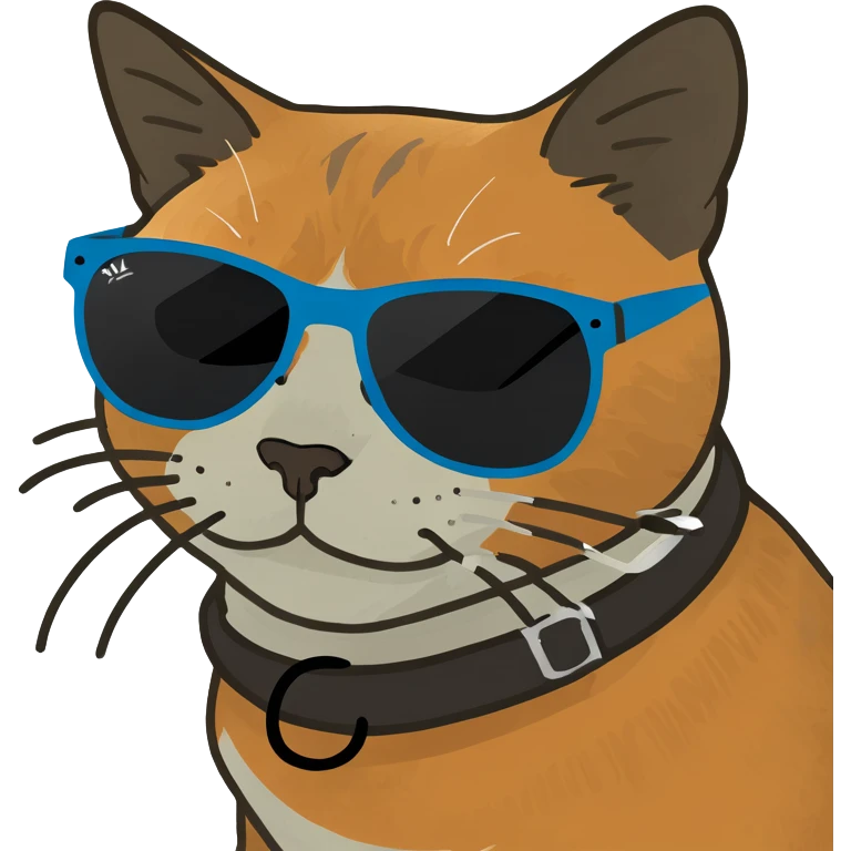 Cat with sunglasses emoji