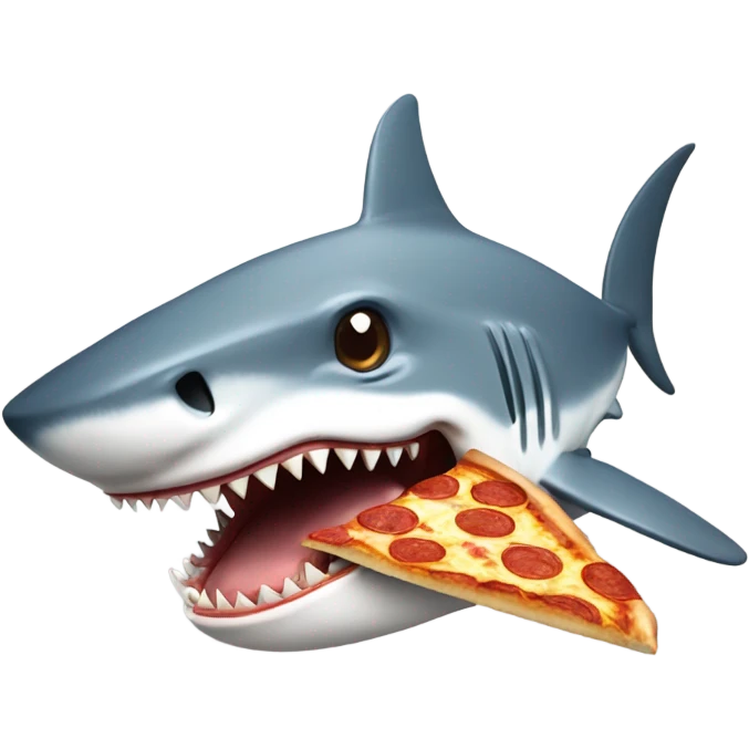 Shark eating pizza  emoji