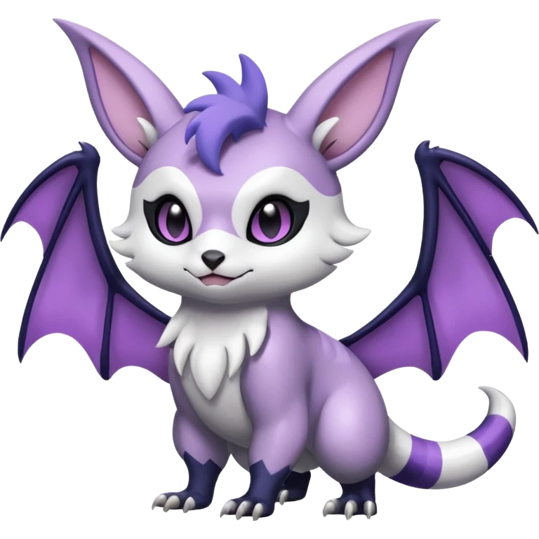 Shiny Furret-Absol-Noibat-Hybrid (Full body) emoji