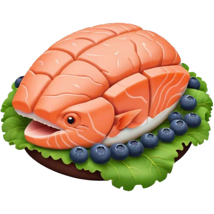 brain surrounded by healthy lifestyle choices, exercising, salmon, dark chocolate, blueberries, seeds, leafy greens . brain booster emoji