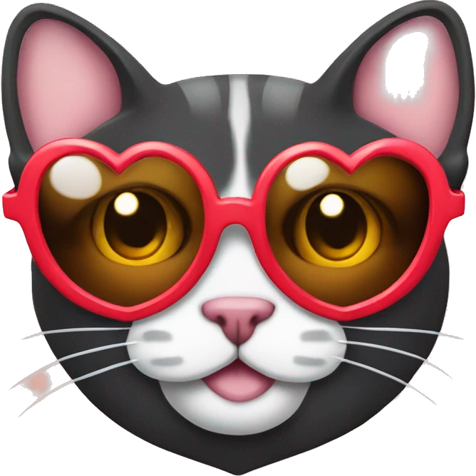 Gato con gafas de corazón  emoji
