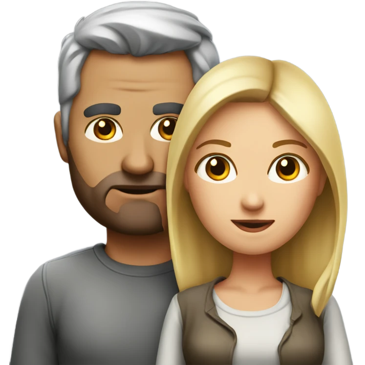 husband and wife photorealistic serious emoji