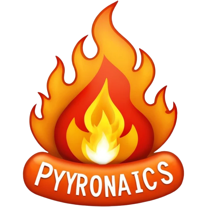 Can you make Christmas decorations cooperative with fire and have the text pyromaniacs  emoji