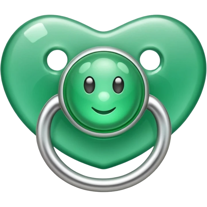 Crystal emerald baby pacifier emoji