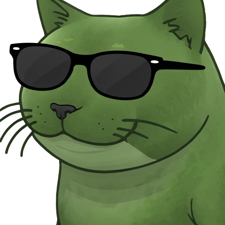 Cat with sunglasses emoji