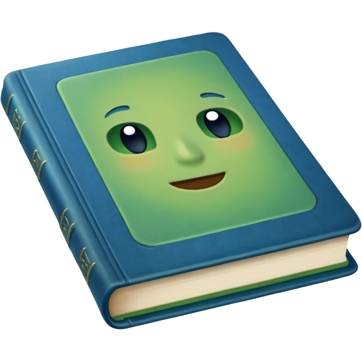 green and blue book emoji