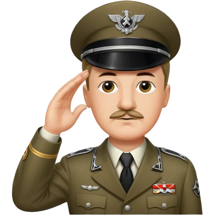 Hitler saluting emoji