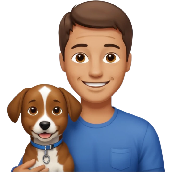 Man with dog emoji