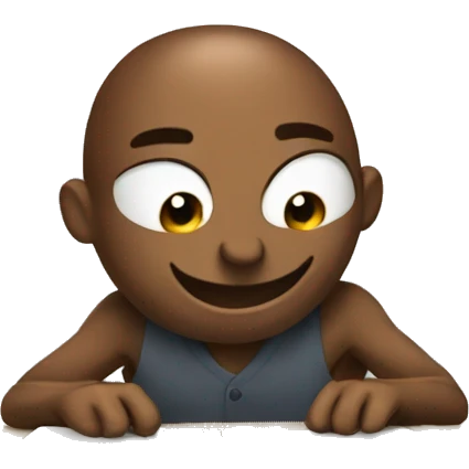 Ant at desk working hard emoji