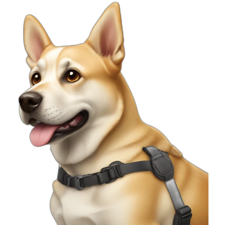 Chien chila sur tortue emoji