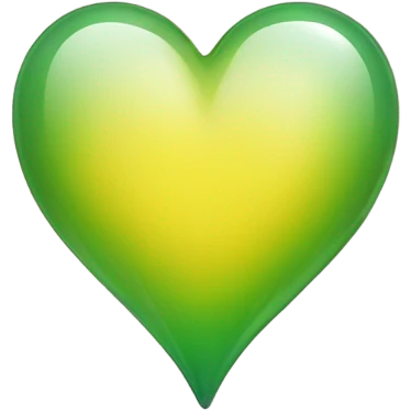 green yellow ombré glass heart emoji