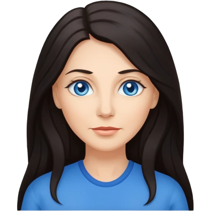 Mature woman with long dark hair emoji