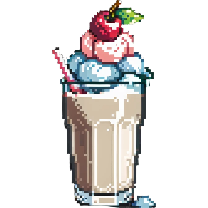 cream soda with a scoop of ice cream and a cherry on top emoji