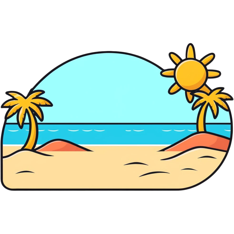 football on a beautiful beach with waves emoji