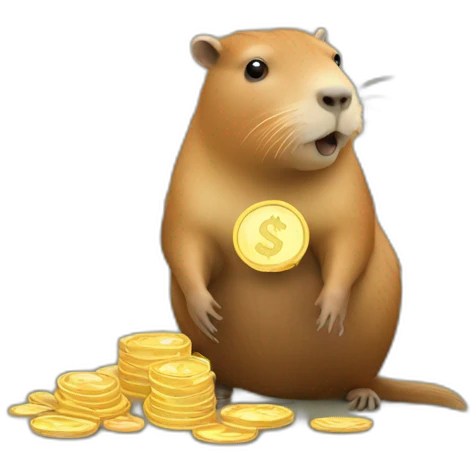 capybara with money emoji