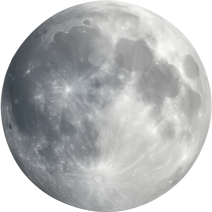 silver moon, digital illustration emoji